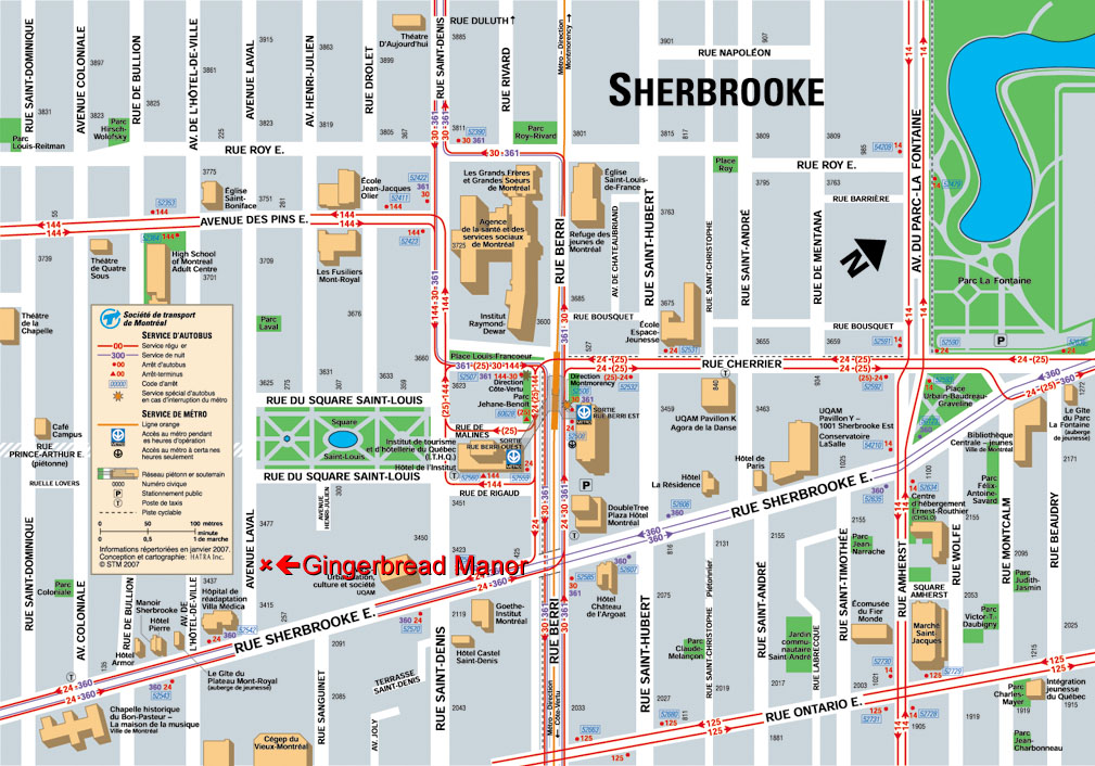 Area around the Sherbrooke Metro Station