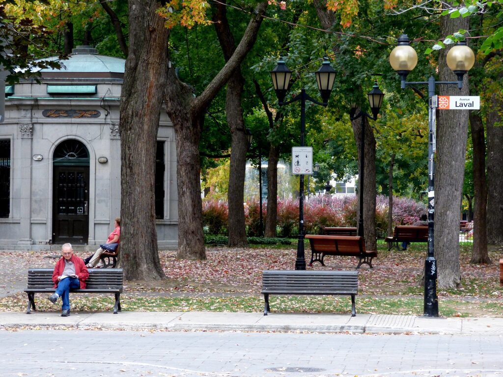 Carre St-Louis in the Plateau Mont-Royal