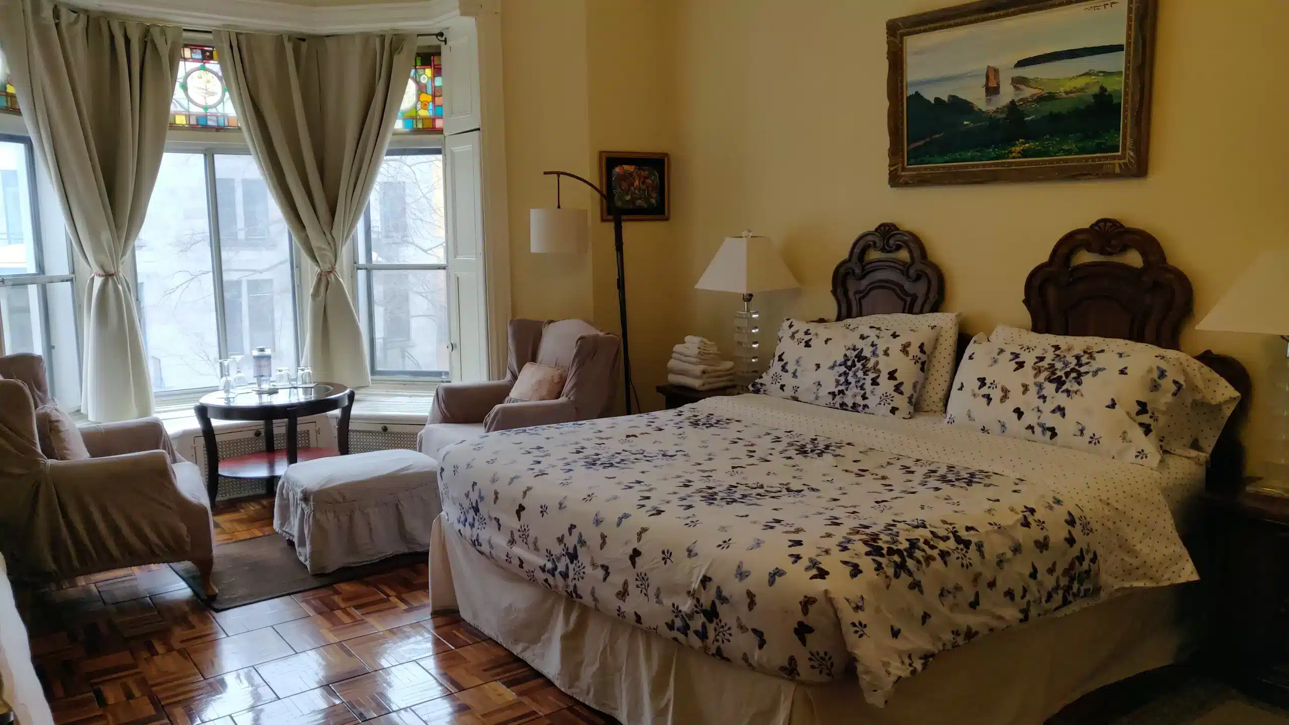 A beautiful king-size bed